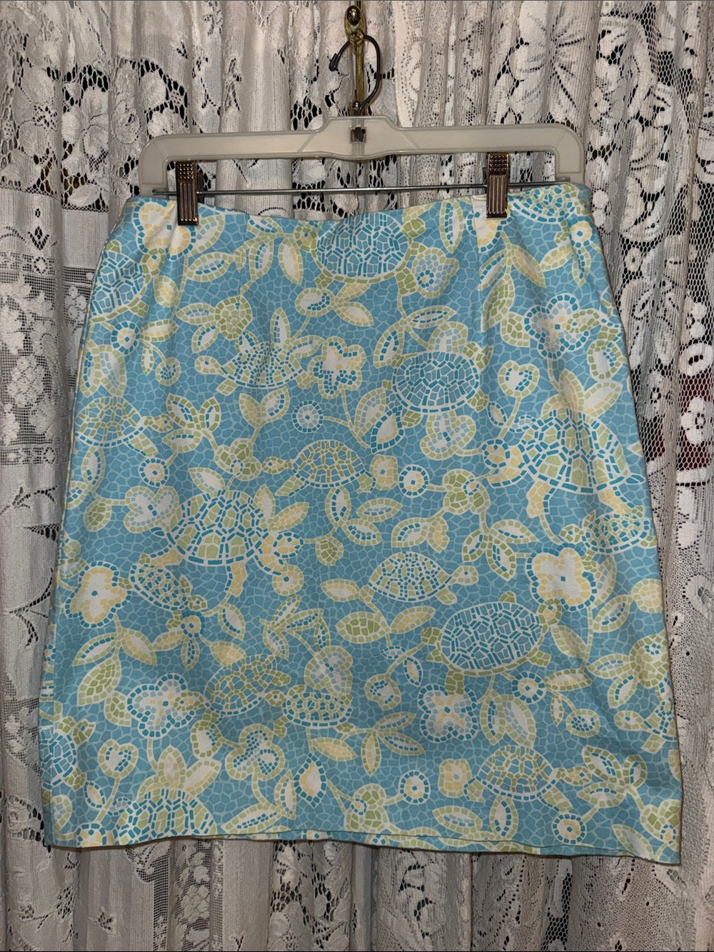 Talbots turtle print vintage skirt 10 - Picture 3 of 5